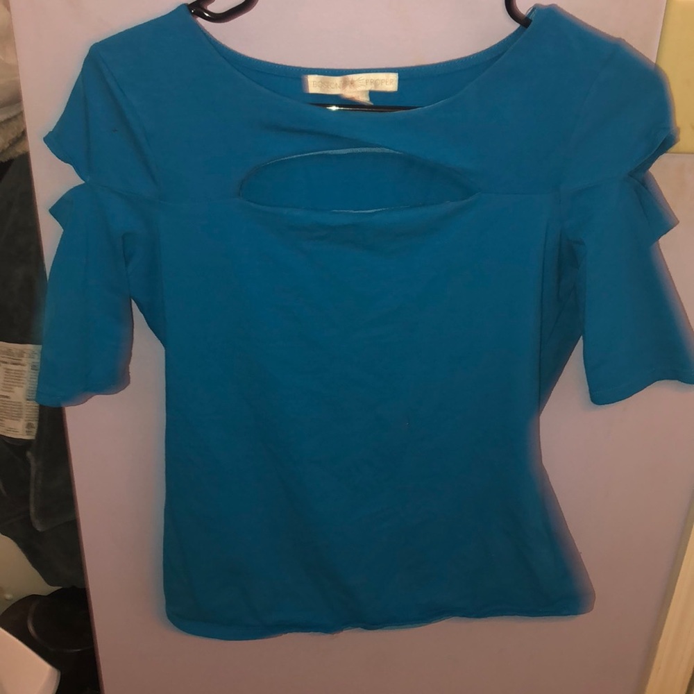 Tight Midi-Sleeve T-shirt